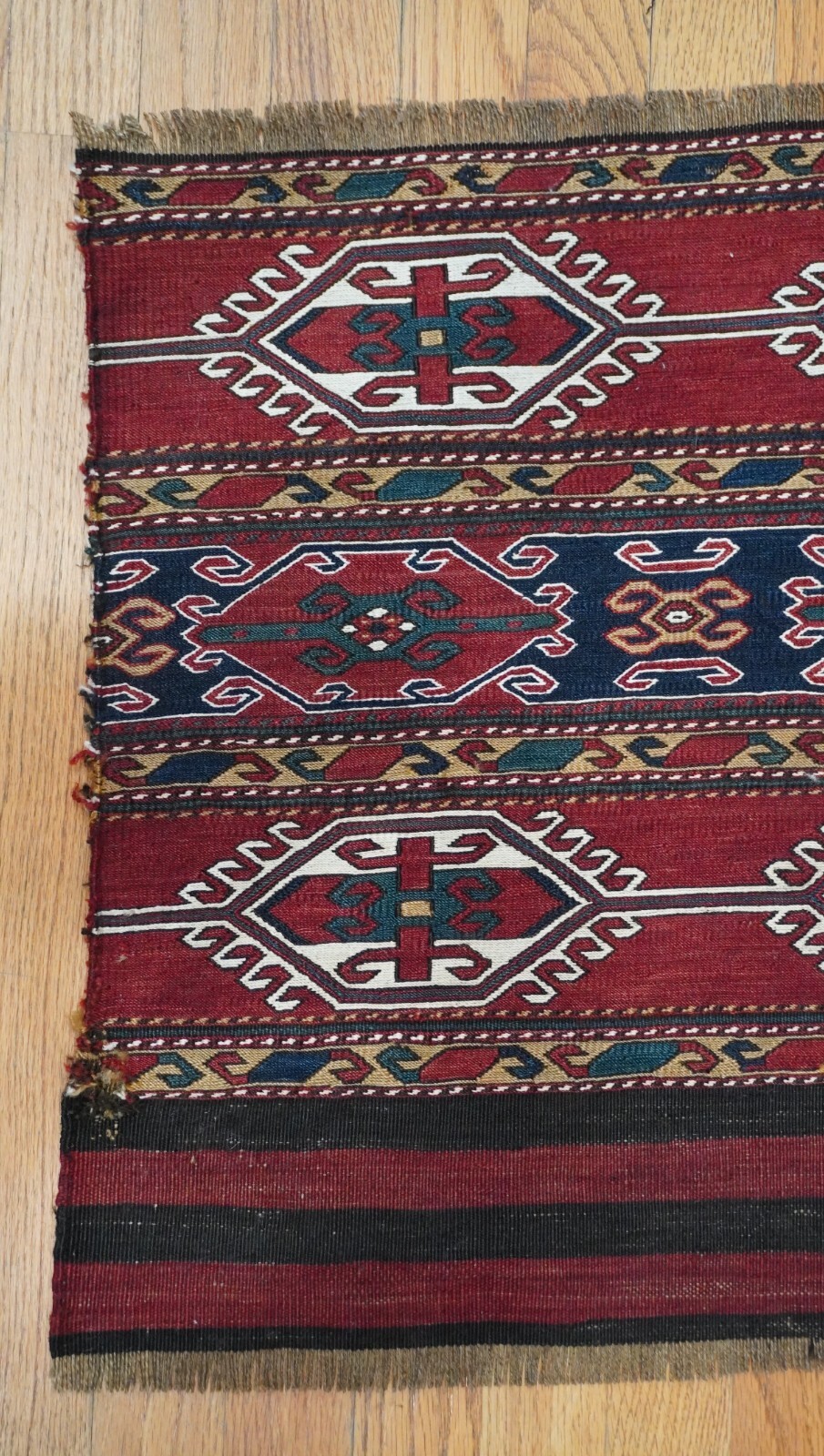 2′ x 3’5″ Antique 1880 Soumak Bag face Caucasian Tribal Hand Woven 100% Wool Rug