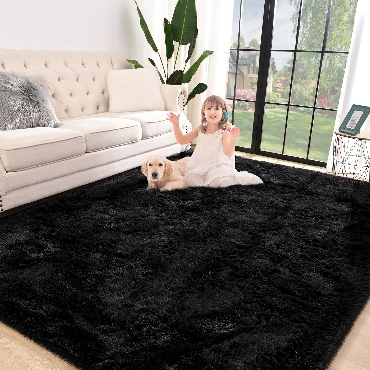 Chic 5×8 Feet Fuzzy Area Rug – Perfect for Nursery, Kids Room or Living Space