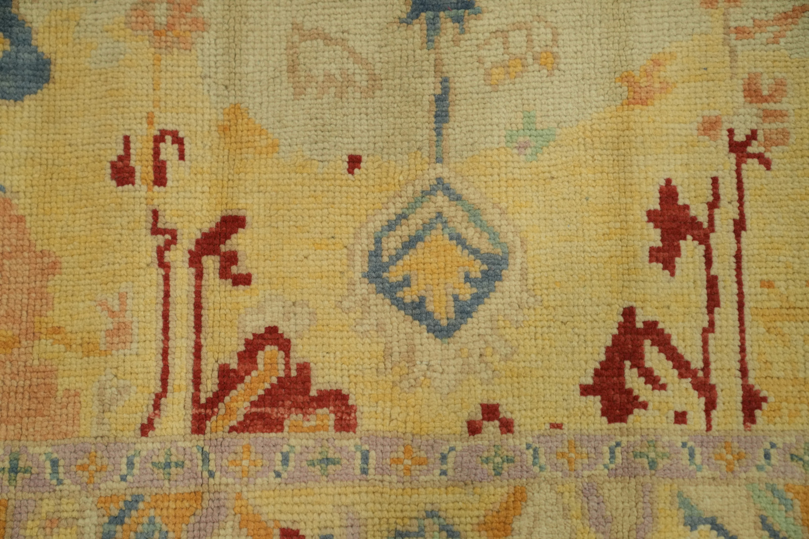 Vegetable Dye Pale Green Wool Oushak Turkish Hand-made Rug Oriental Carpet 4×7