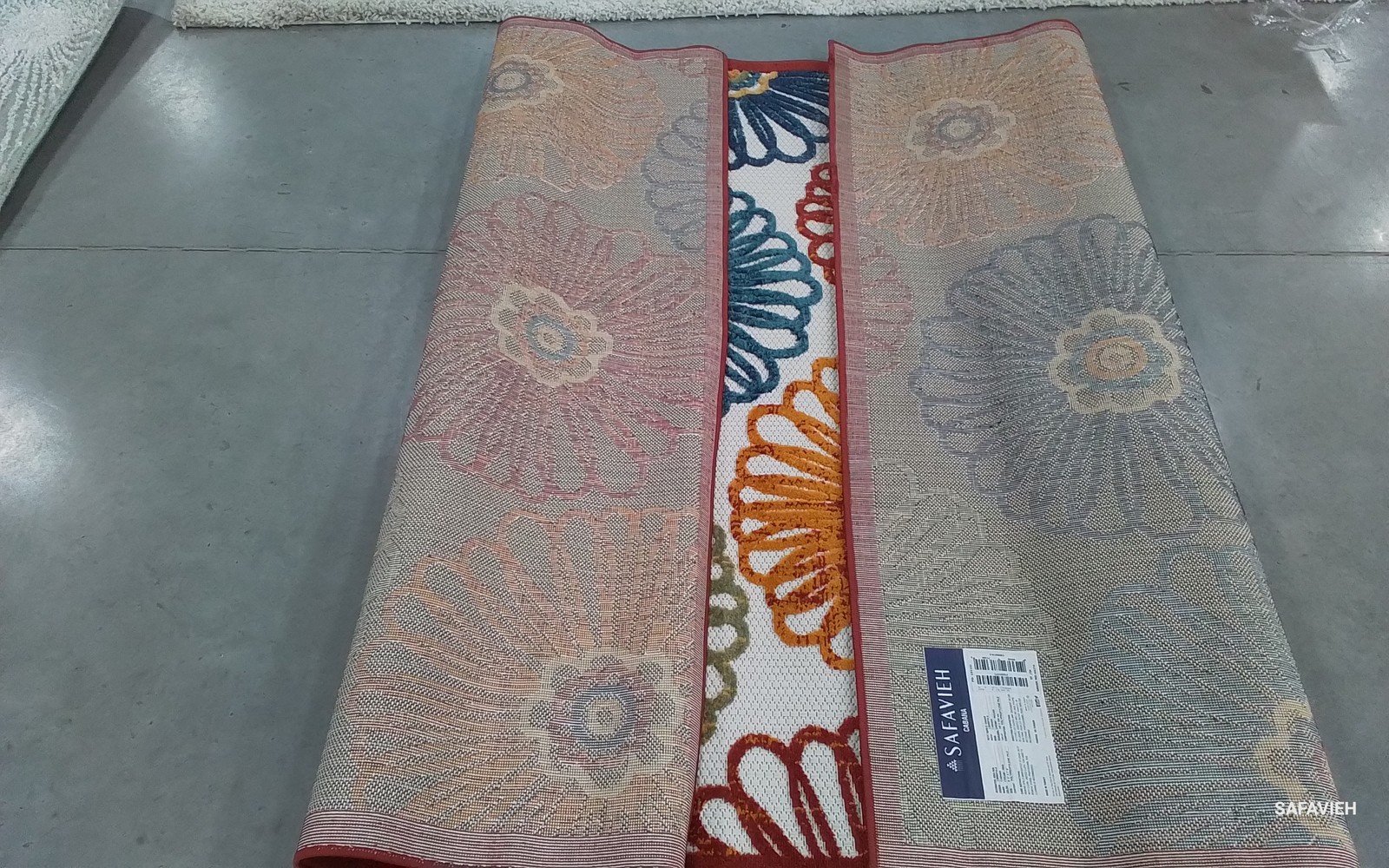 CREME / RED 5′-3″ x 7′-6″ Flaw in Rug, Reduced Price 1172794225 CBN801A-5