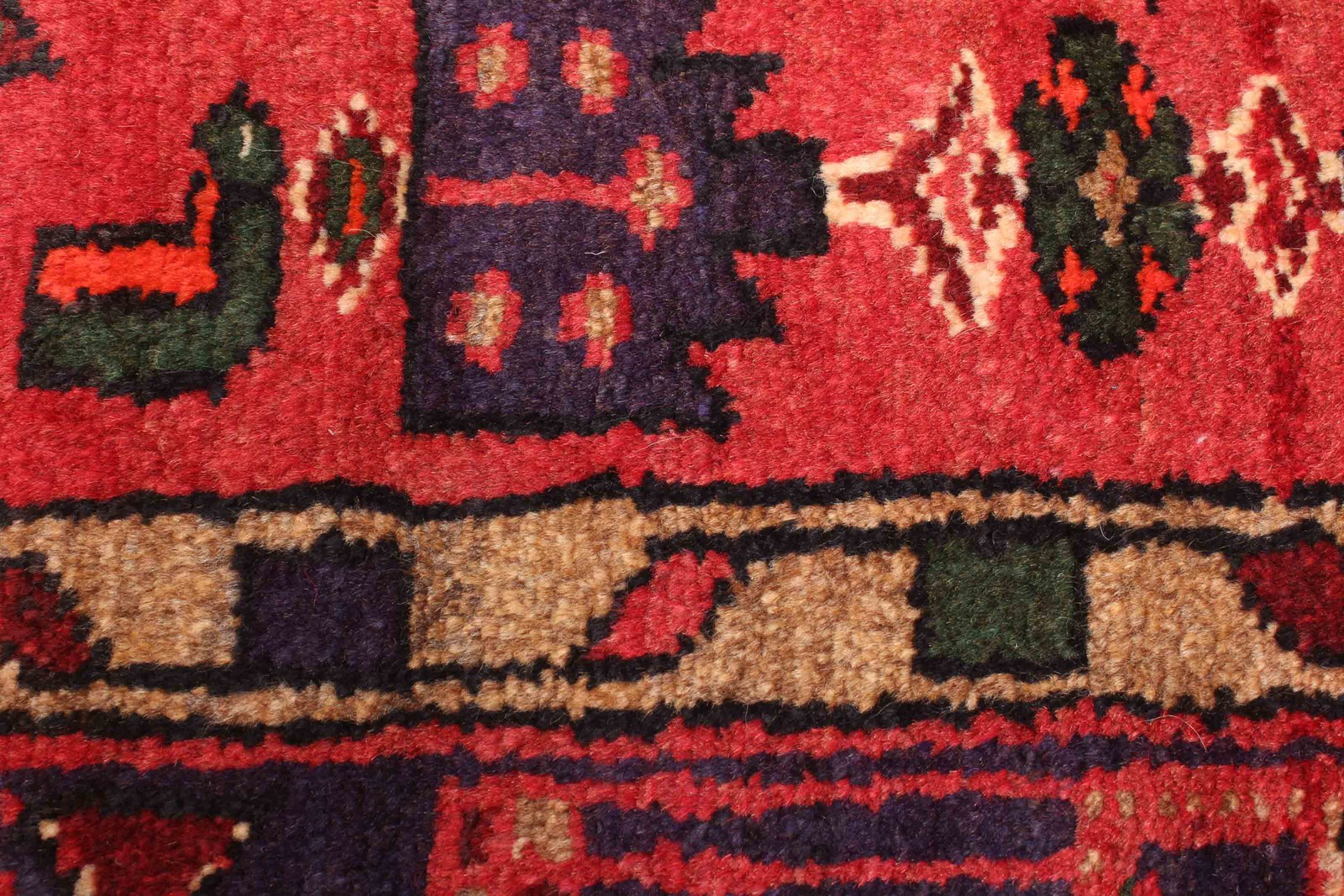 Vintage Hand-Knotted Area Rug 4’3″ x 7’1″ Traditional Wool Carpet