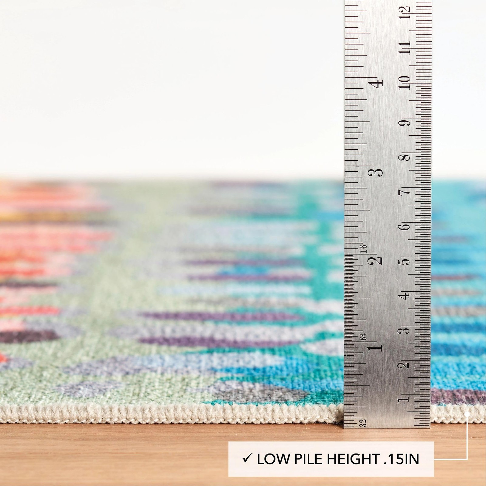 Dash & Albert Paint Chip 4’x6′ Multicolor Geometric Machine Washable Area Rug