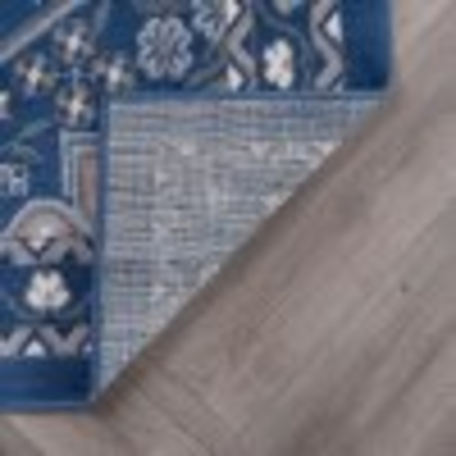 4′ x 5′ Navy & Gray Polypropylene Indoor Area Rug Traditional