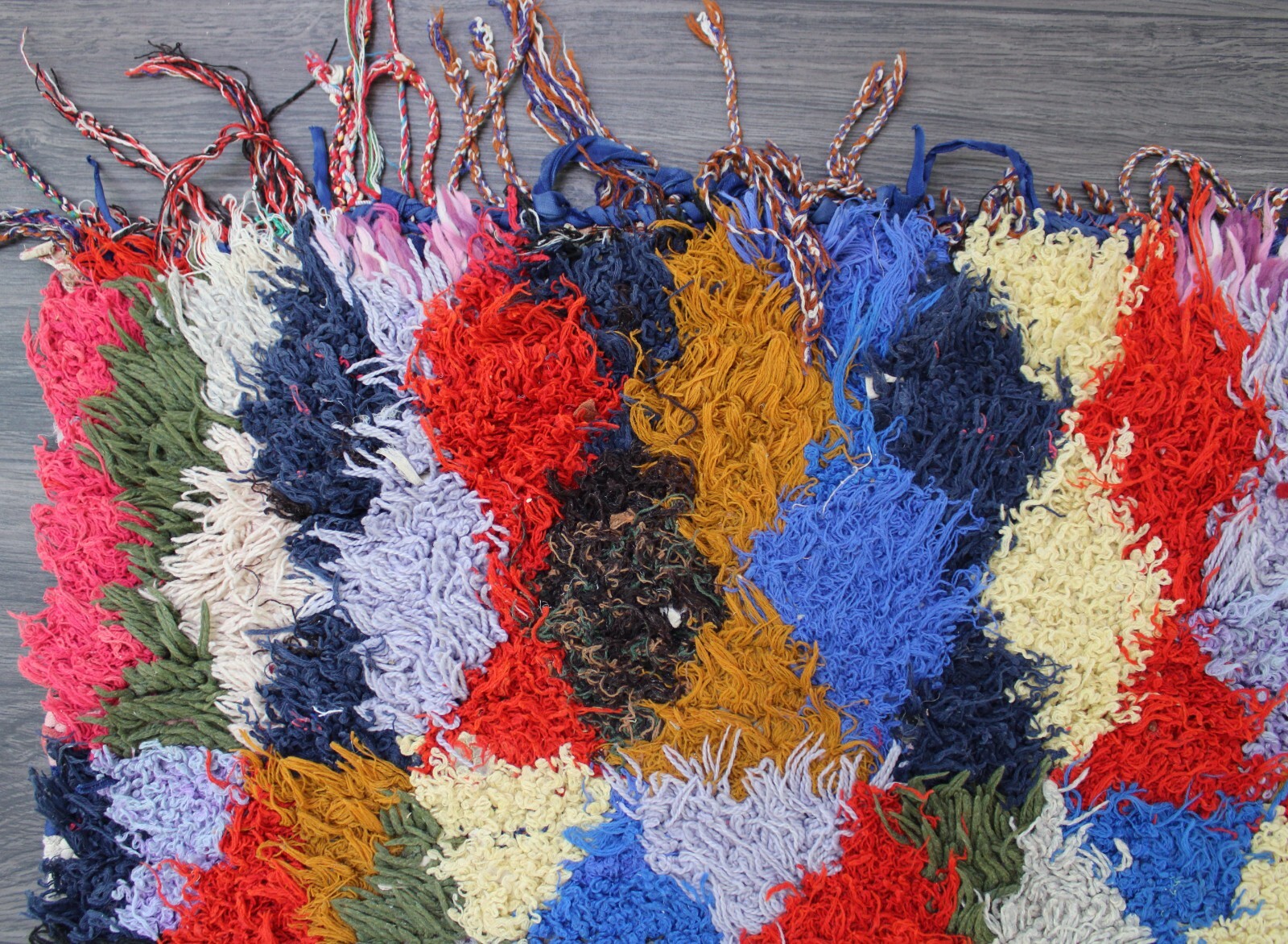 Boucherouite Moroccan Rug 3×7 – Colorful Berber Rug handmade rug wool rug boho