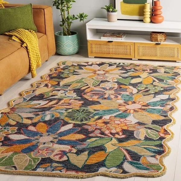 Flower Hand Tufted Wool Rug Handmade Carpet For Livimg Room Bedroom Carpet