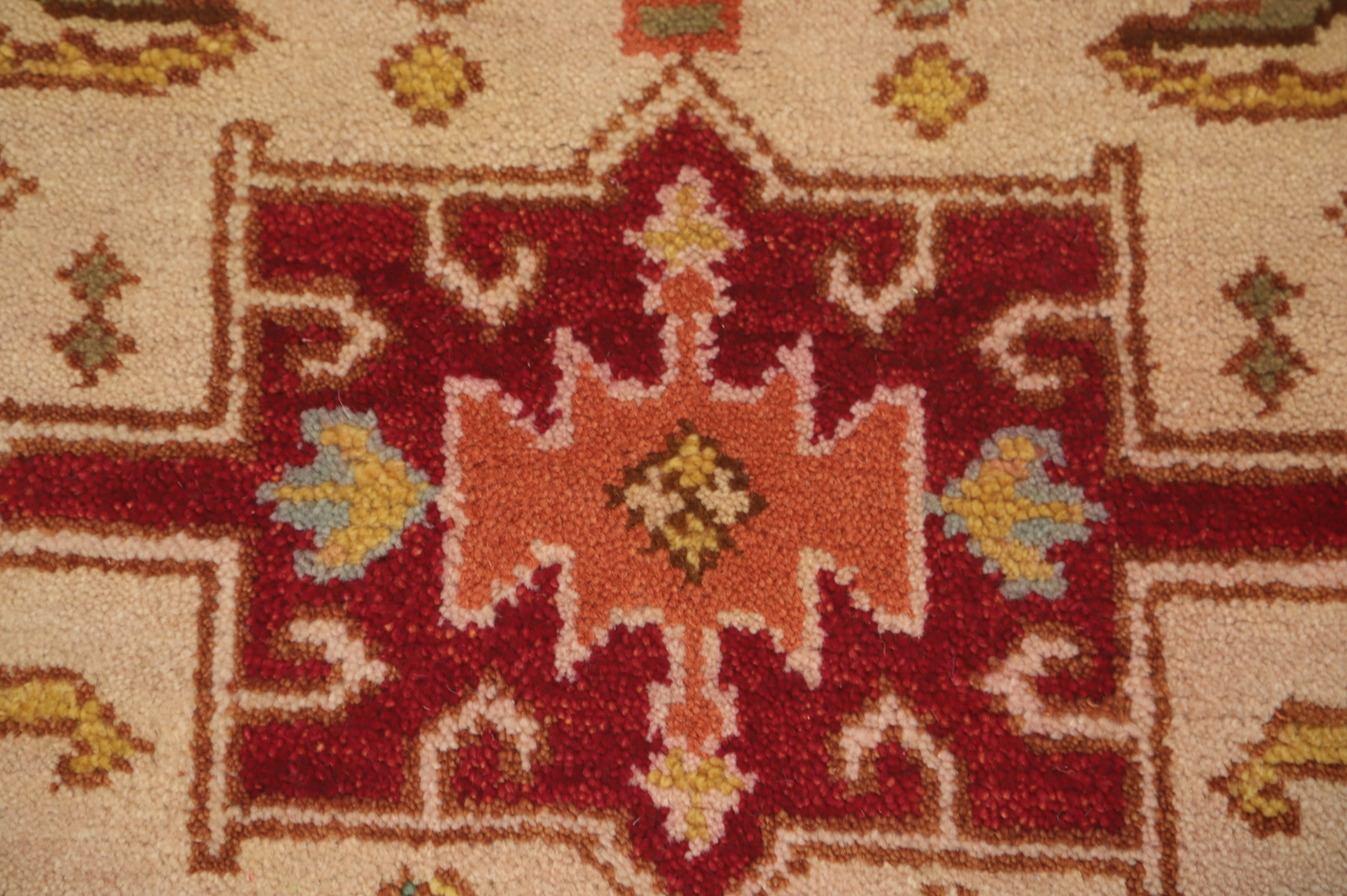 Handmade Peach Wool Carpet Geometric Kazak Indian Rug 3×5 Ft traditional Rug