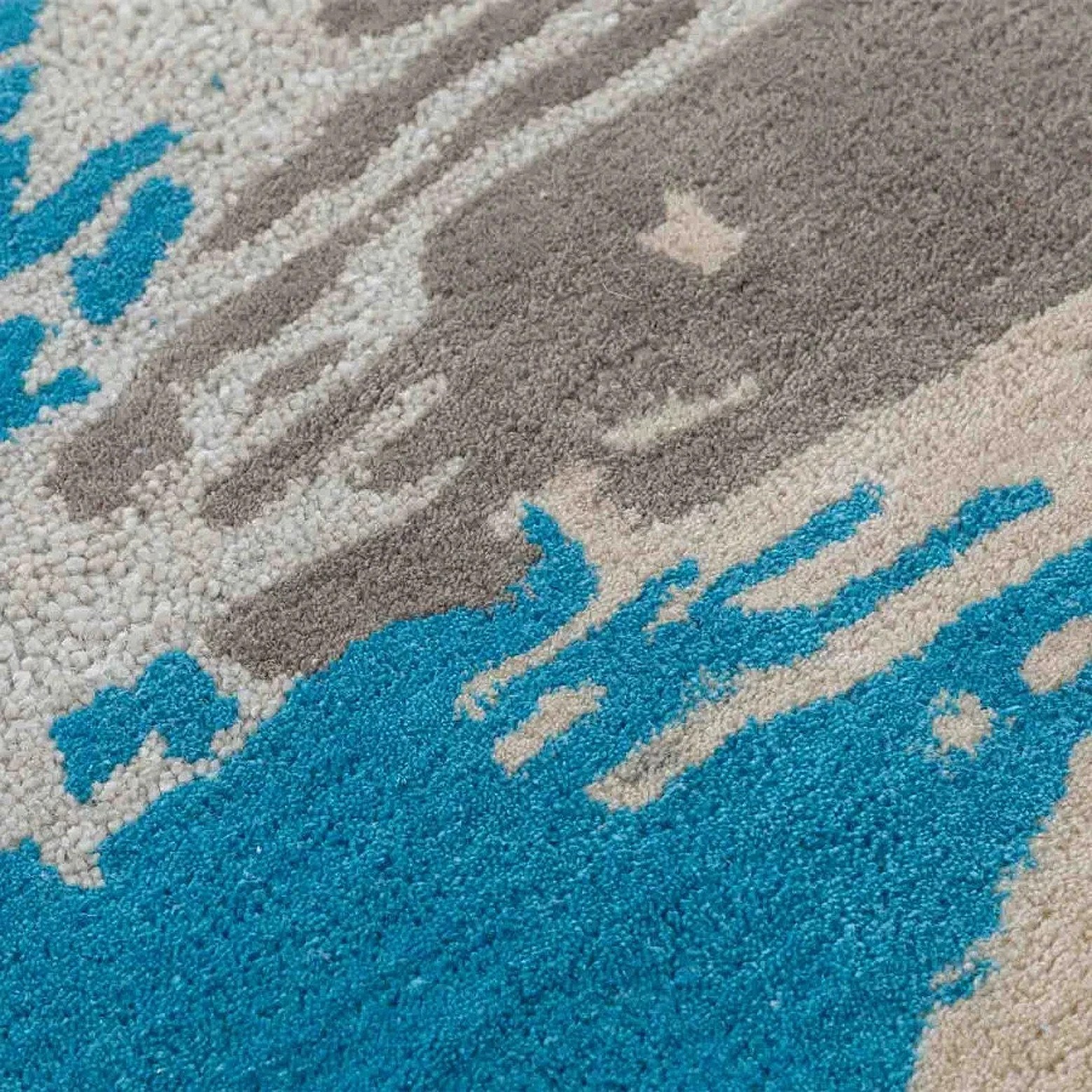 Modern Hand-Tufted Rug Blue 100% Wool 5×8 6×9 8×10 9×12 Area Rug for Living Room