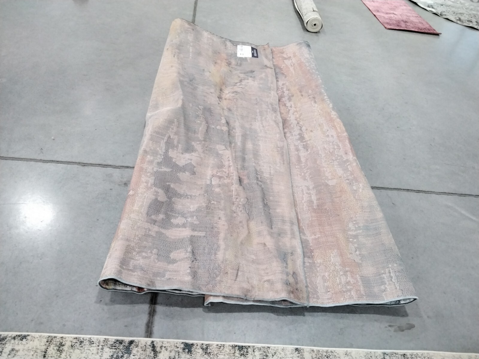BEIGE / BURGUNDY 8′ X 10′ Damaged Binding Rug Reduced Price 1172750185 SKY548A-8