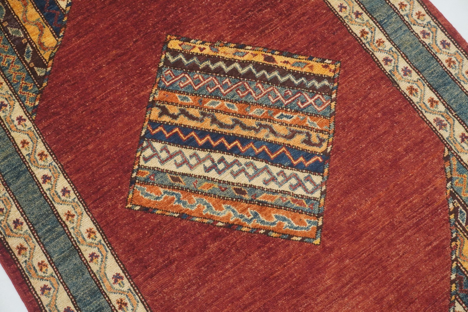 3×5 ft Red Afghan Hand Knotted Oriental Area Rug