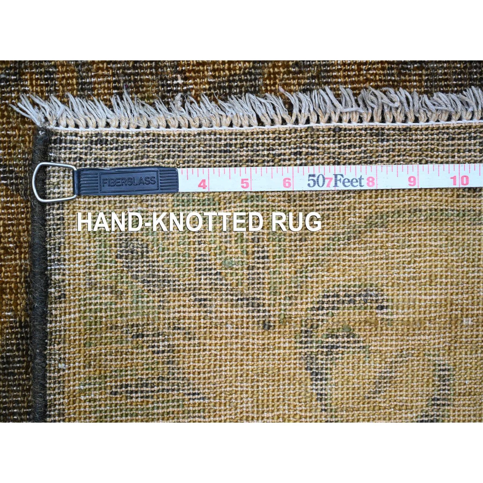 7’10″x10’1″ Brown Peshawar Ziegler Mahal Design Hand Knotted All Wool Rug R20838