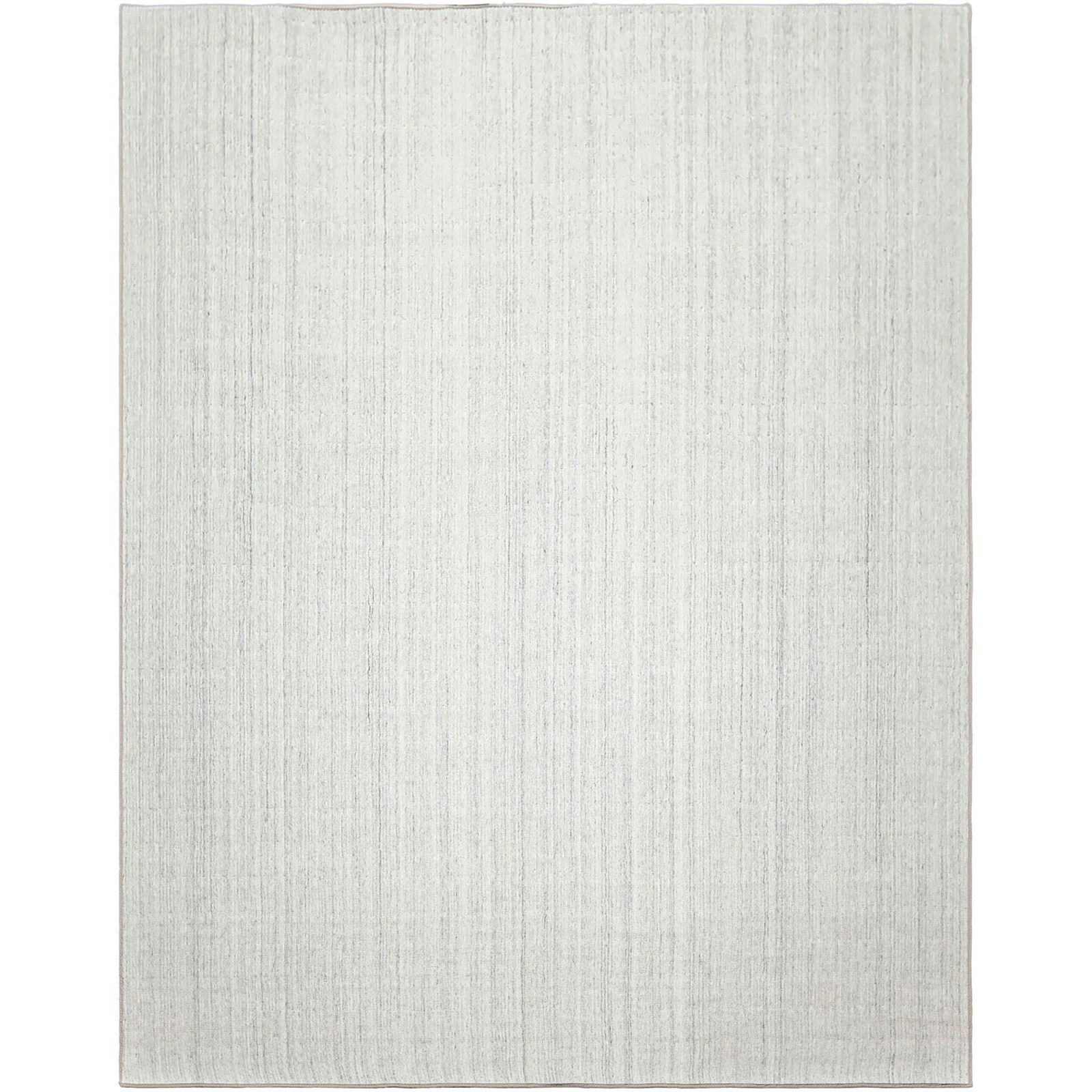 Multi Sizes Hand Loomed Wool Tone on Tone Gray, Ribbed Texture Handmade Rug