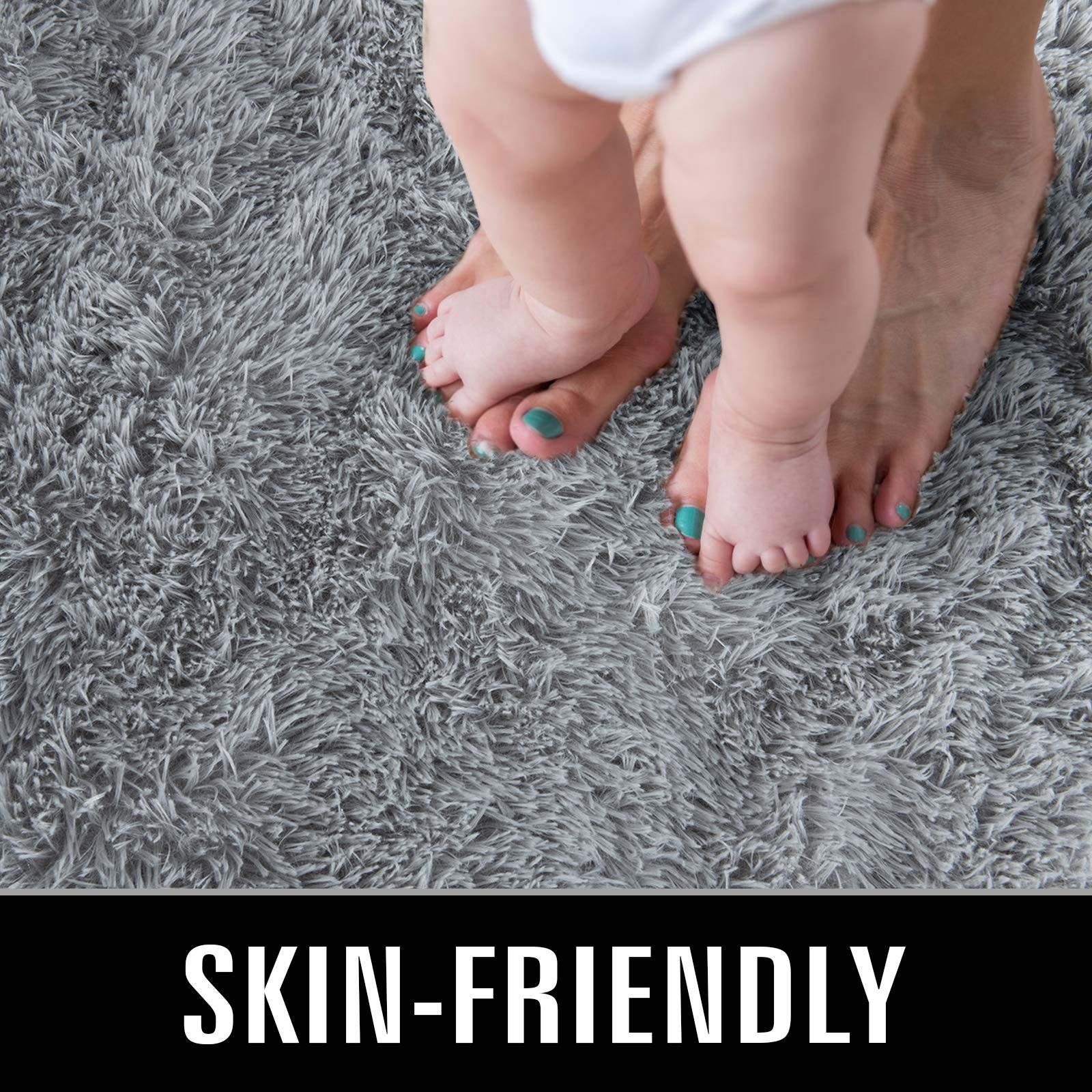 TWINNIS Super Soft Shaggy Rugs Fluffy Carpets, 5×8 Feet, Indoor Modern Plush Are