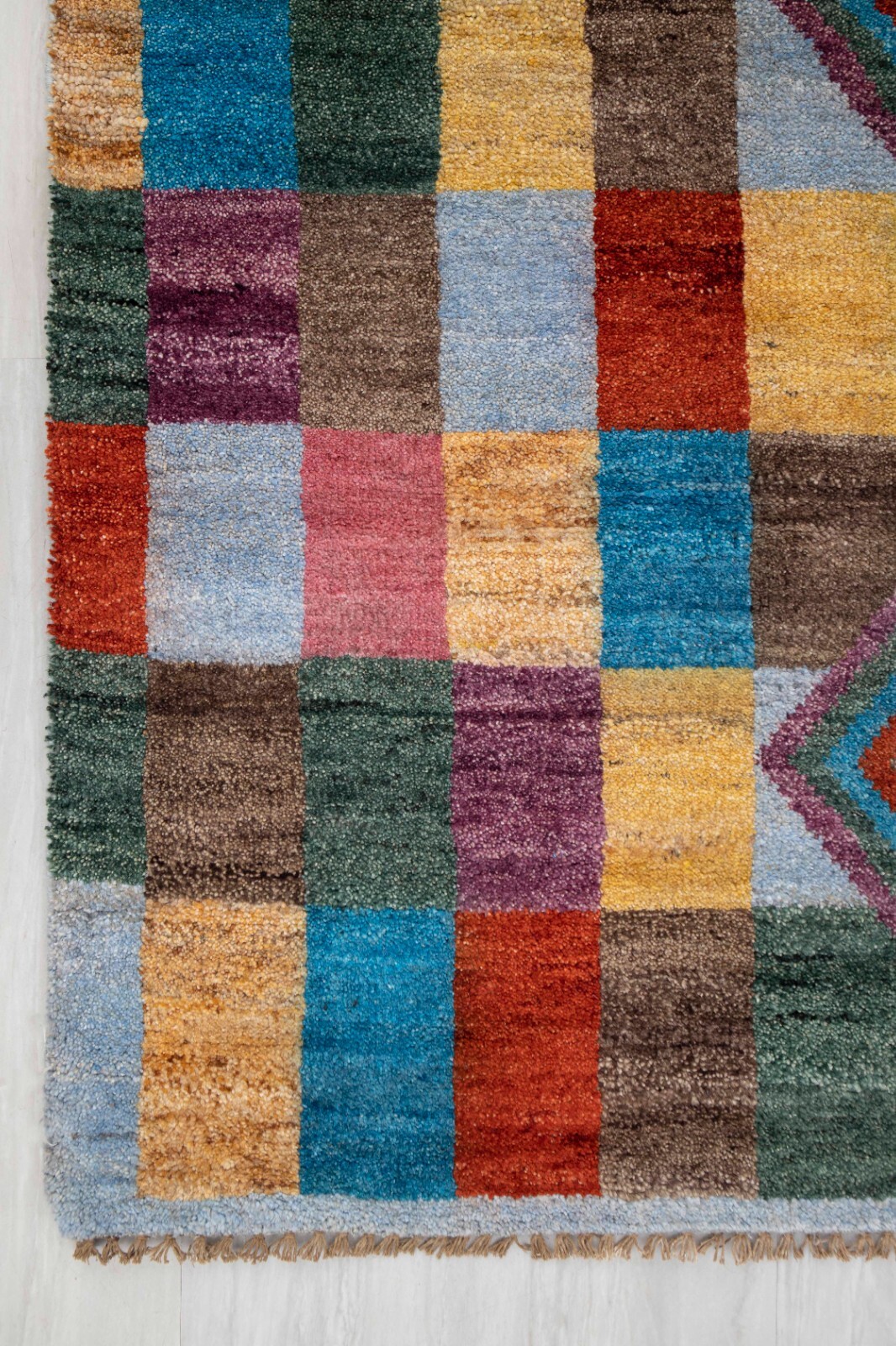 Colorful Geometric Look Soft Wool Hand Woven Bohemian Decor Inspired Boho Rug |