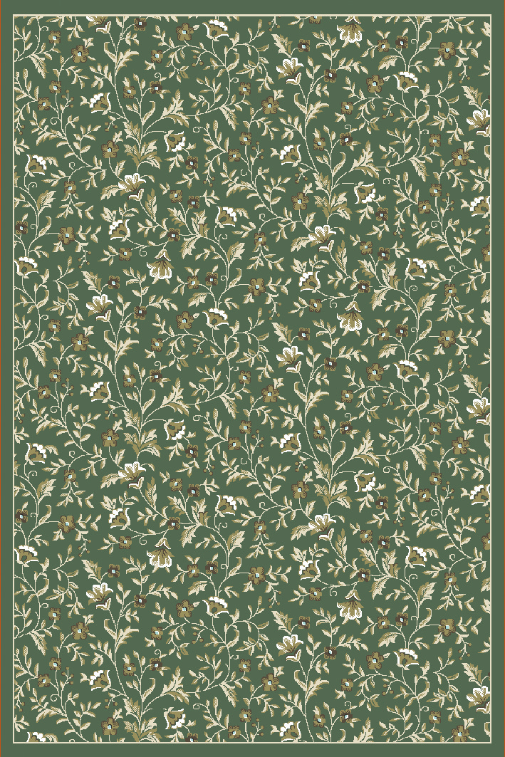 Radici USA Pisa Botanical Floral Light Green Rectangular Polypropylene Area R…