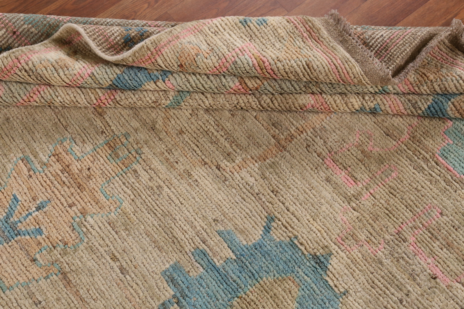 Earth-tone Color Vegetable Dye Traditional Oushak Turkish Rug Handmade 8×10 ft