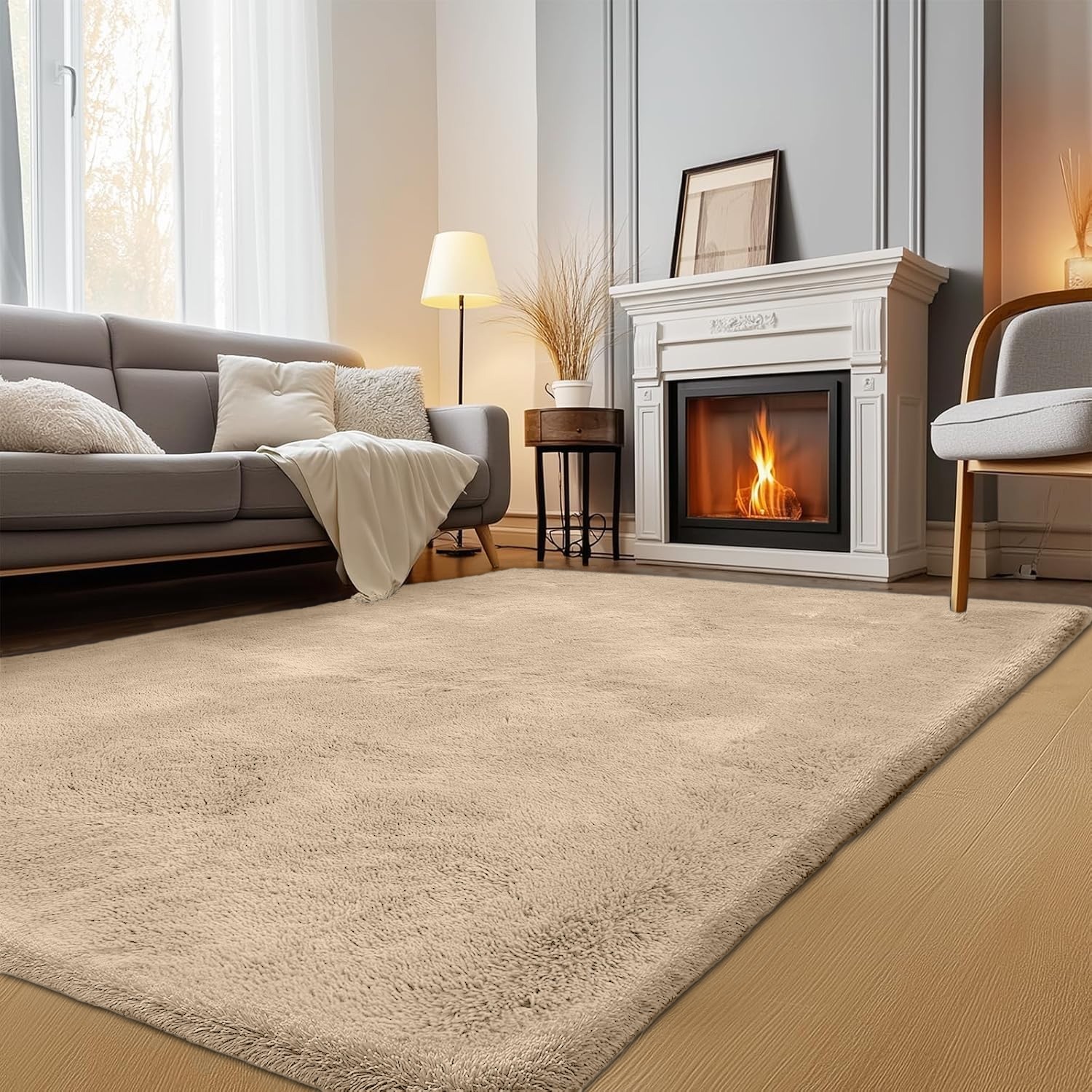 Modern Plush Shaggy Rug Soft Fuzzy Area Rugs for Bedroom Living Room Home Decor