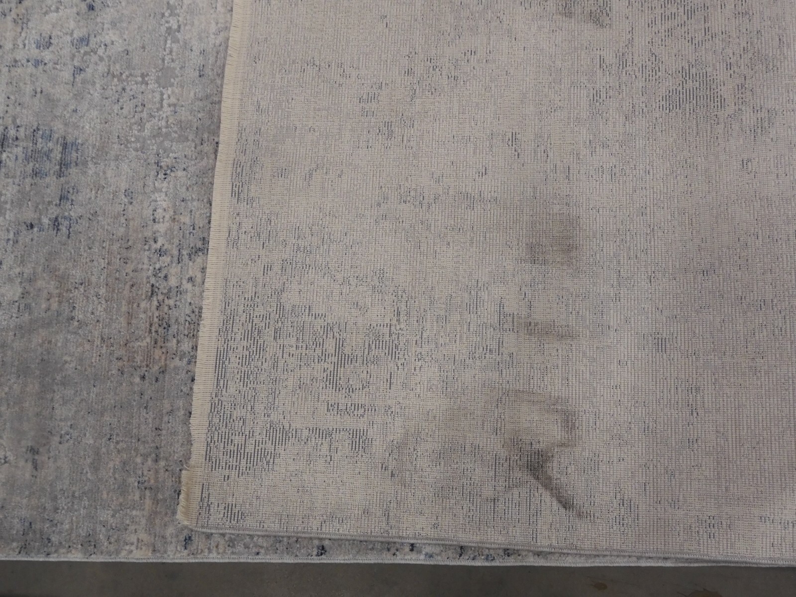 GREY / BLUE 5′ X 8′ Stained Rug, Reduced Price 1172620253 WNTB355F-5