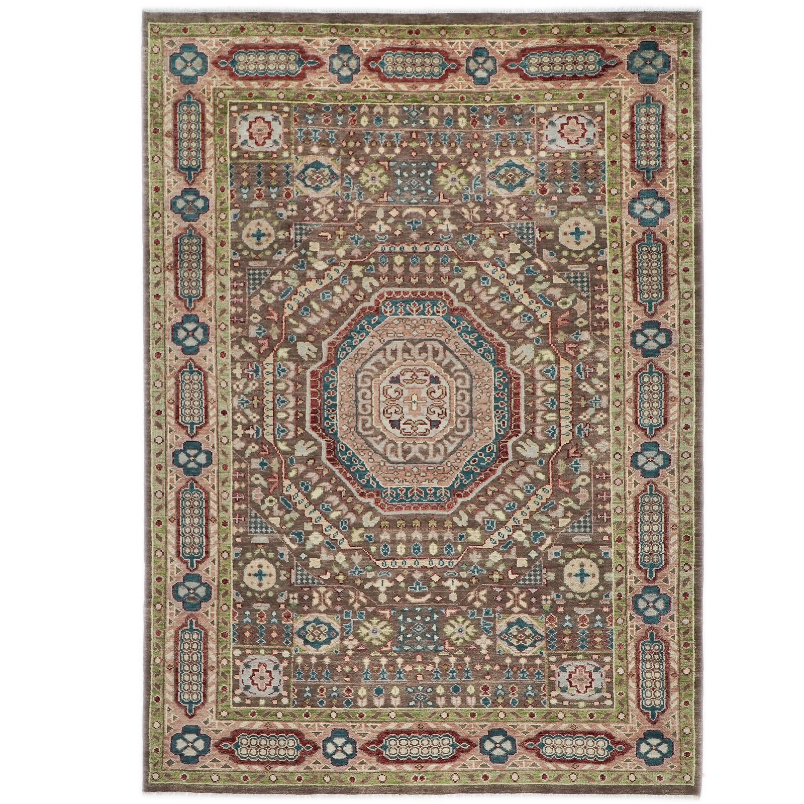 9’9″x14’3″ Hand Knotted Wool Brown Oushak Traditional Rug
