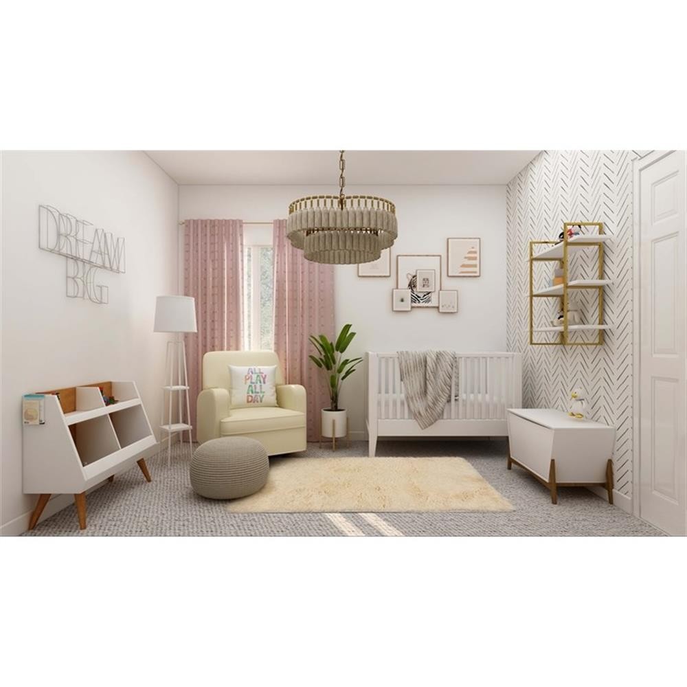 Linon Flokati 5A Shag Wool 36″ x 60″ Rug in Natural