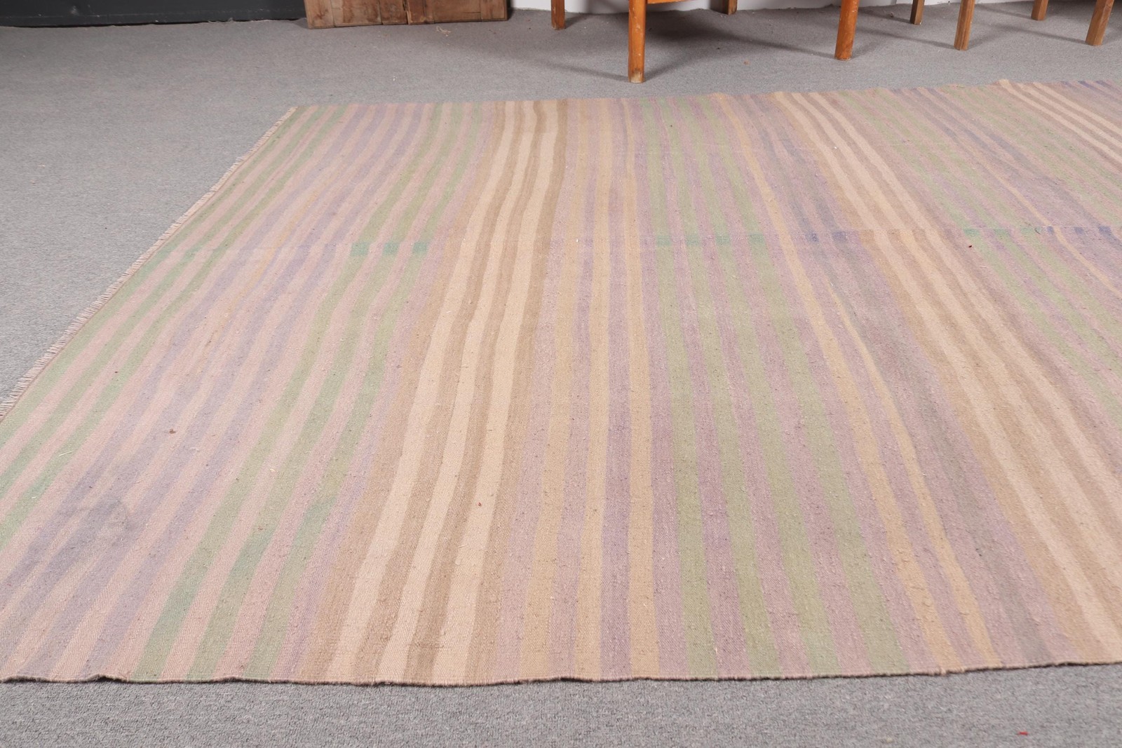 6×11,7 ft Rug, Vintage Turkish Rug, Brown Pink Moroccan Wool Rug