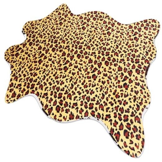 Leopard Print Rug – 4.6×5.2 Feet Rug Cute Area Leopard-55″x62″(4.6×5.2 Feet )