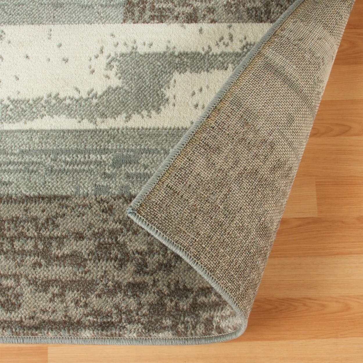 SUPERIOR Rockwood Modern Geometric Indoor Area Rug, 2’x3′, L Blue Ivory