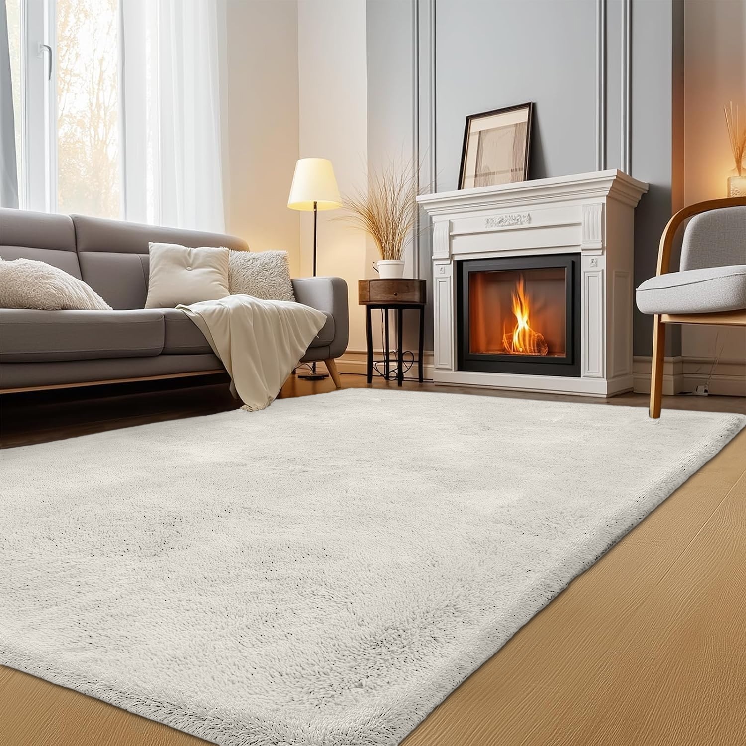 Modern Plush Shaggy Rug Soft Fuzzy Area Rugs for Bedroom Living Room Home Decor