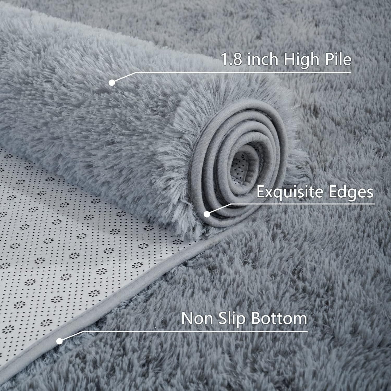 2×4 Feet Soft Runner Rugs for Bedroom Plush Fluffy Rug, Shag Furry Area Rug C…