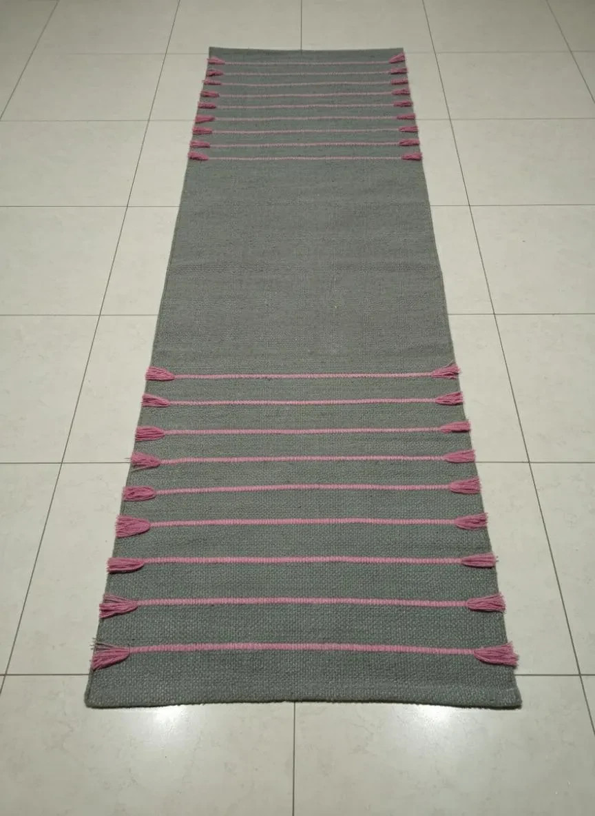 Organic Herbal Cotton Yoga Mat – Ecofriendly, Handwoven, Anti-Slip Exercise & Me