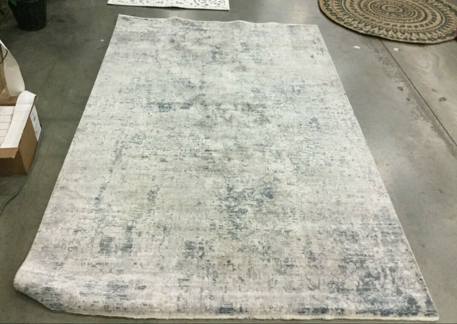 GREY / BLUE 5′ X 8′ Flaw in Rug, Reduced Price 1172630034 WNTB355F-5