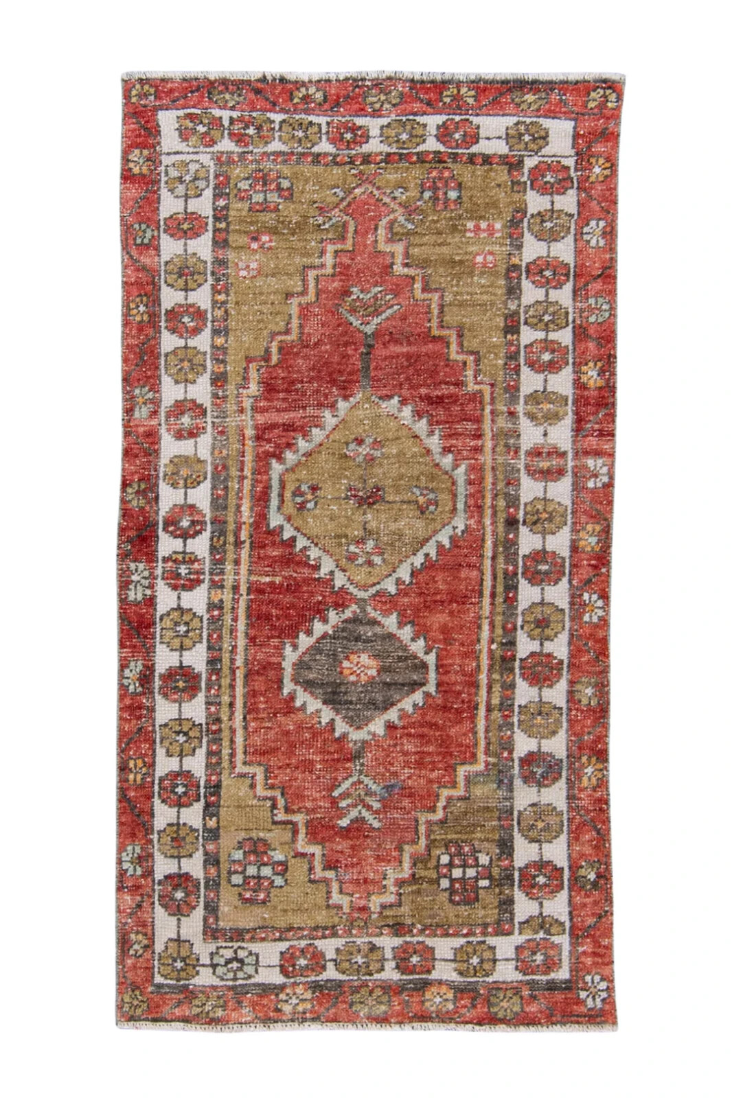 Oriental Hand Knotted Turkish Vintage Anatolian Rug 2’4″ x 4’6″ #6060