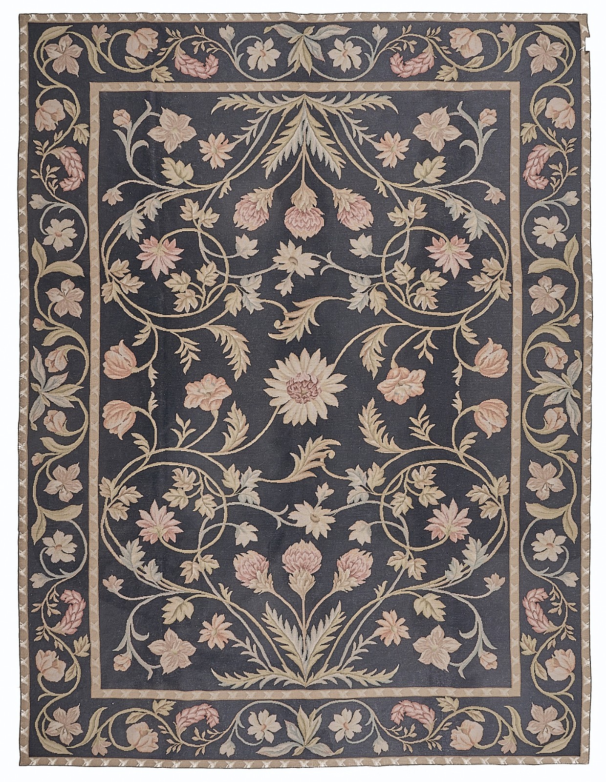 Fine Pontremoli English design late 19th Century Design 100% Wool 9×12 Ft