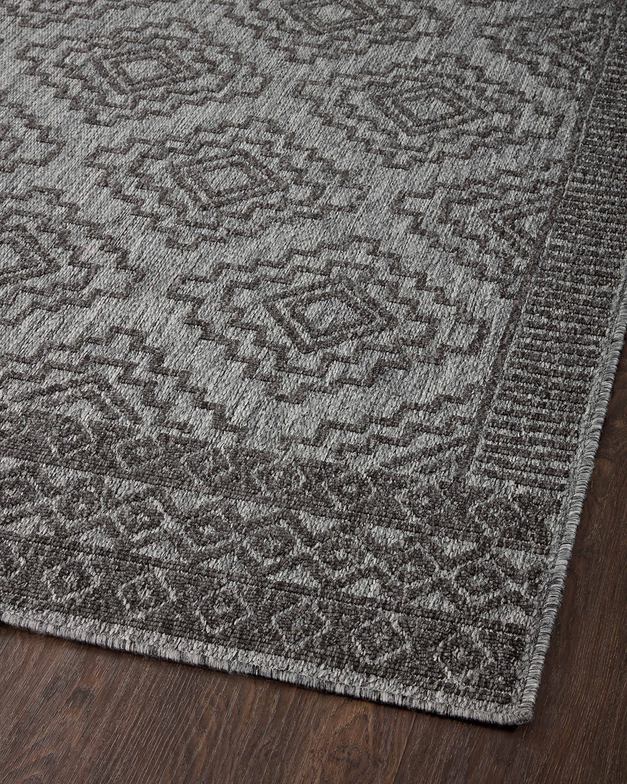 Loloi Ii Rainier Collection Rai-06 Grey/Charcoal Indoor/Outdoor 2-2 X 3-9