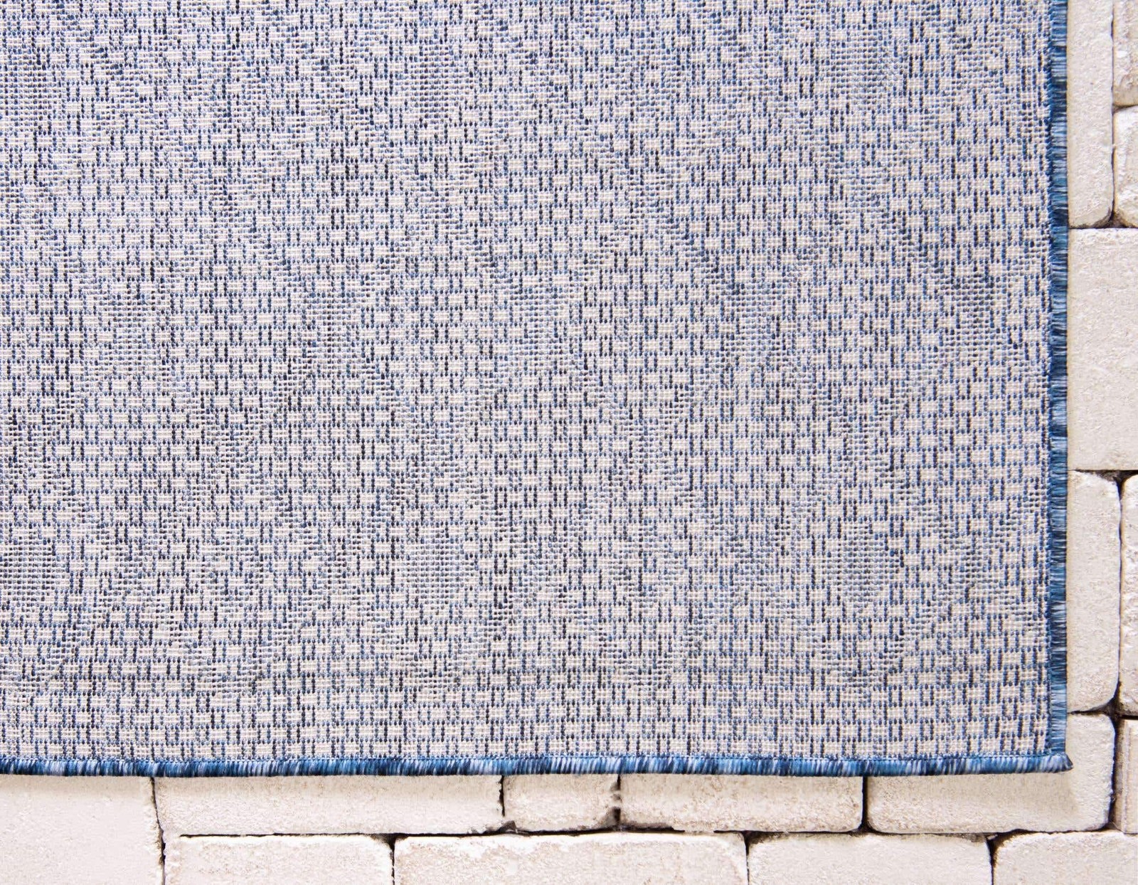 Unique Loom Outdoor Collection Area Rug – 2 X 10 Runner Blue/