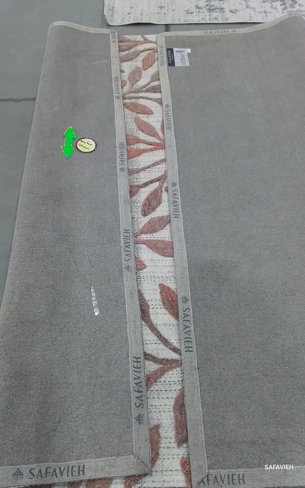 RUST / IVORY 8′-0″ x 10′-0″ Back Stain Rug, Reduced Price 1172795228 SHA302P-8