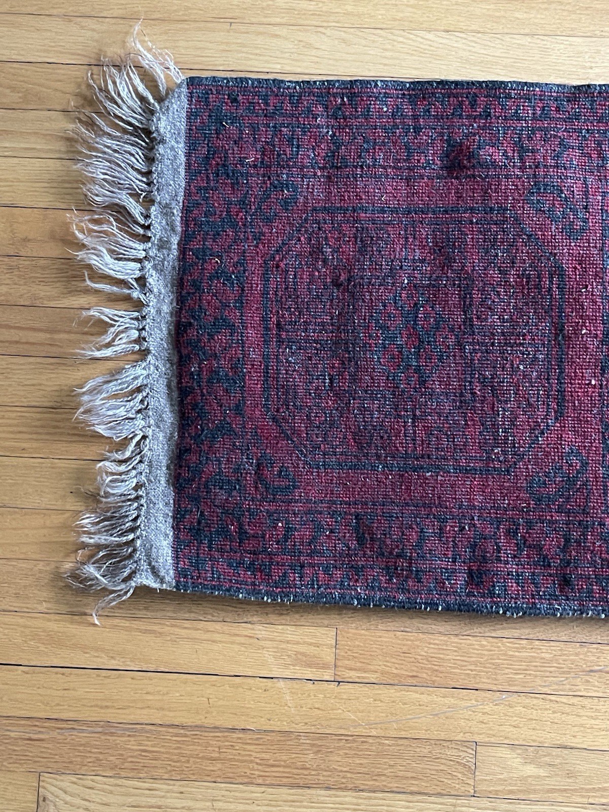 Auth Vintage Traditional Afghan Tribal Akhche Oriental Wool Red Rug Hand knotted