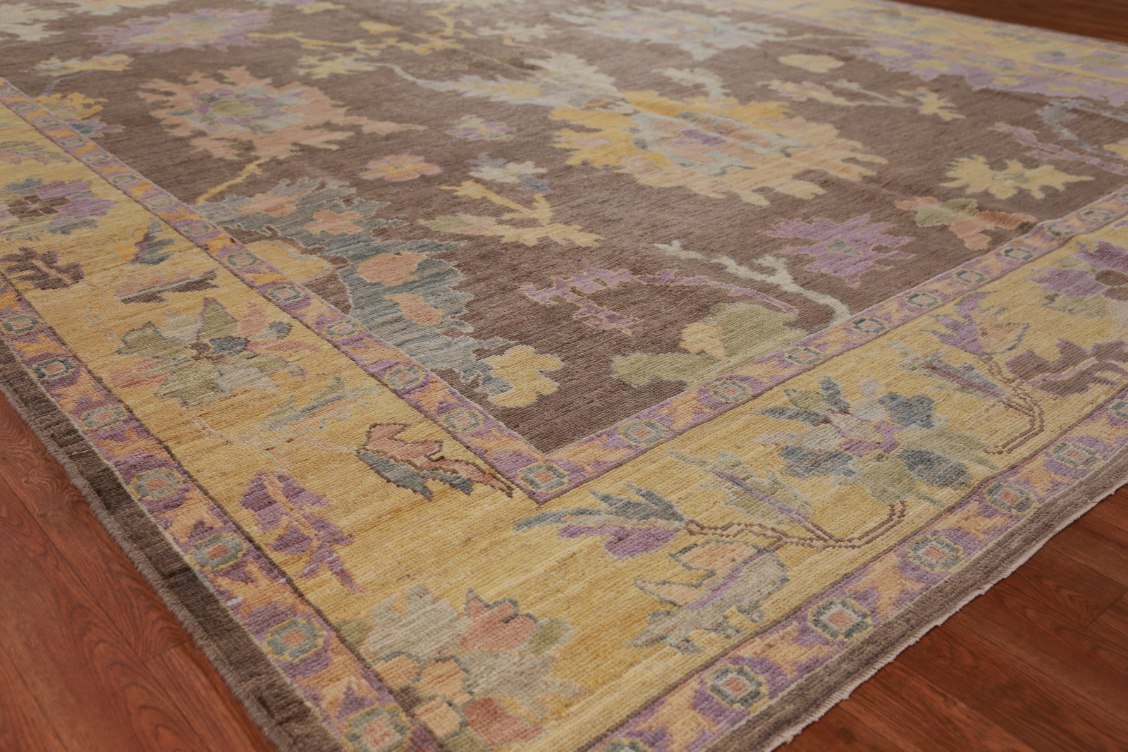 Vegetable Dye Handmade Oushak Turkish Living Room Area Rug Wool Carpet 9×12 ft