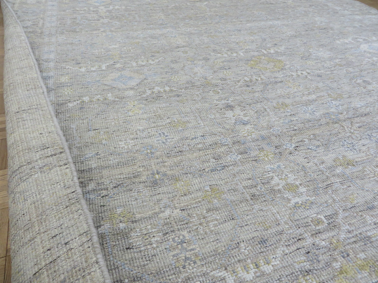 9’10 x 15’1 Hand Knotted Gray Wool & Silk Oushak Oriental Rug G12087