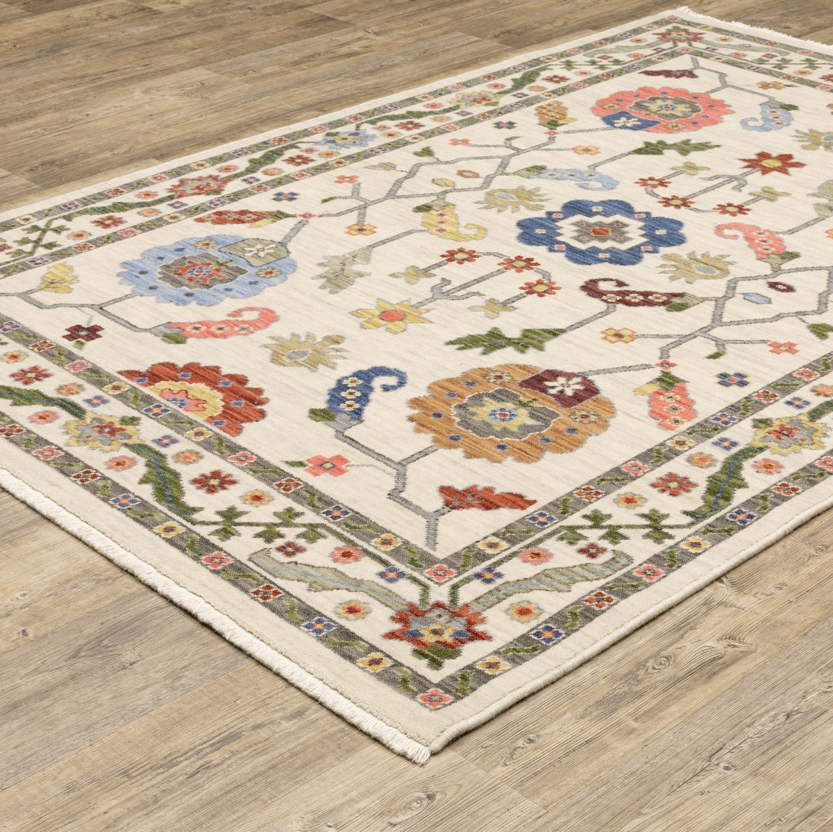 Designer Vintage Axminster Wool Nylon Multi-Color Area Rug **FREE SHIPPING**