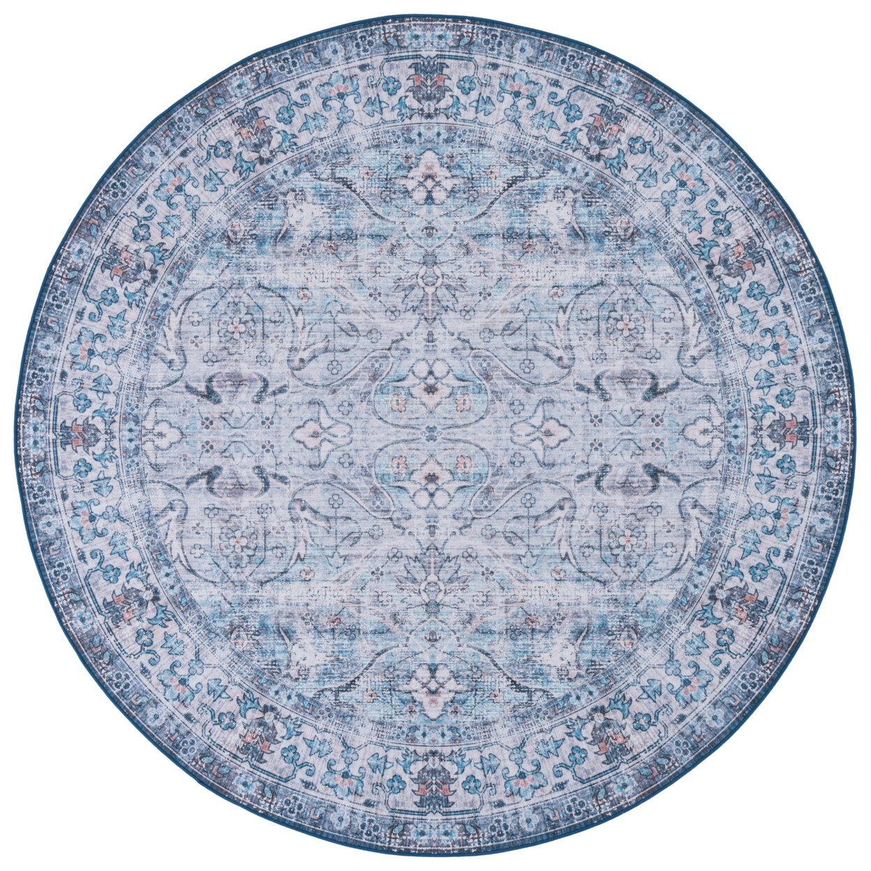 SAFAVIEH Tucson Collection TSN173J Aqua / Pink Rug