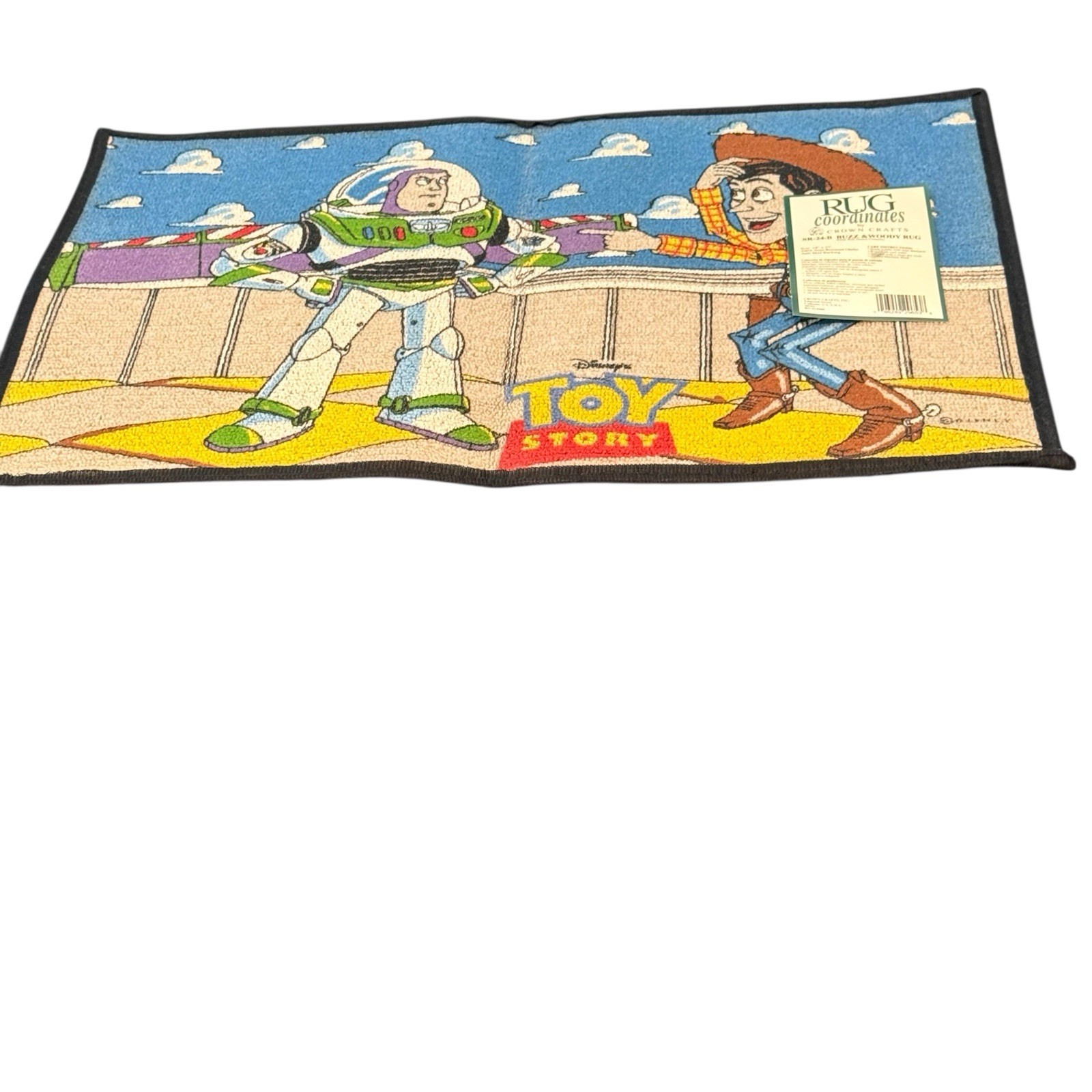 Toy Story Rug Mat by Crown Crafts Buzz & Woody SR-24-B W/TAG 18″ x 27″ NOS NWT.