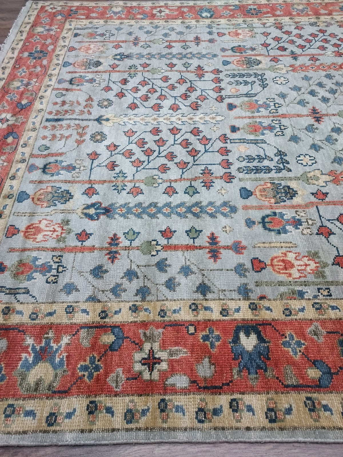 Turkish Bohemian Rug,Turkish Oushak Rug,Turkish Contemporary Oushak Rug,10×14 Ft
