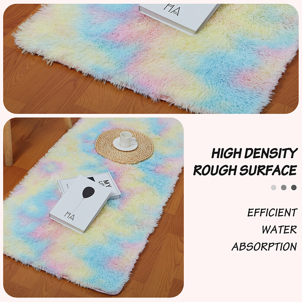 6.56X10FT Faux Fluffy Shag Rug Long Pile Non-Skid Furry Carpet In Many Size