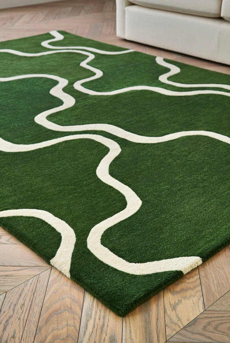 Hand Tufted Woolen Carpet Area Rugs, Home Decor, Gift, Custom, Flooring.
