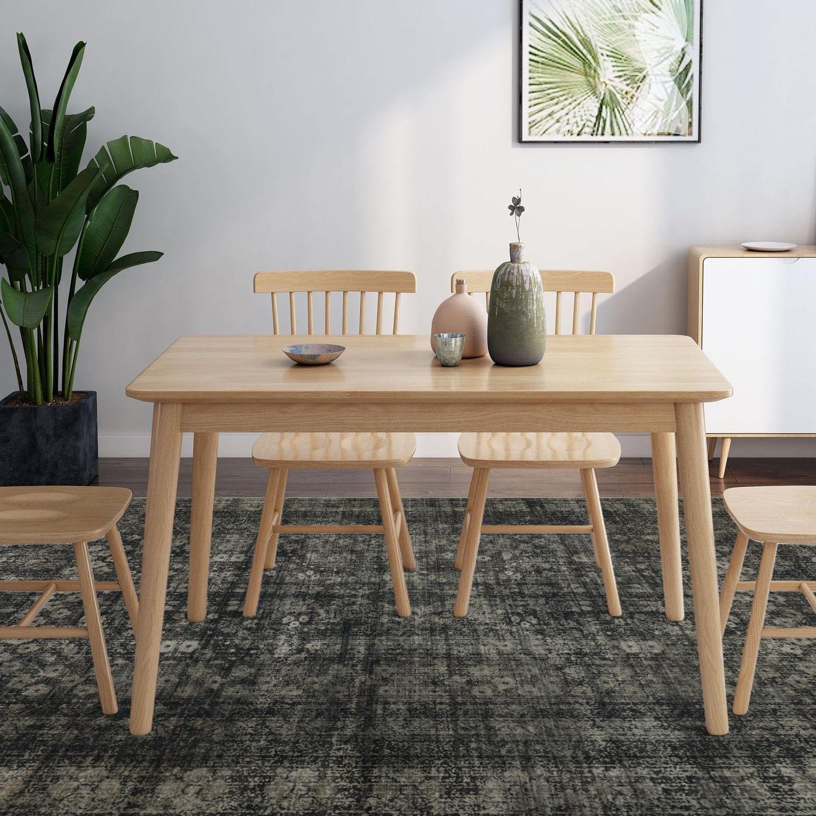 8×10 Vintage Washable Area Rug for Living Room,Low Pile Non Slip Carpet Non-S…