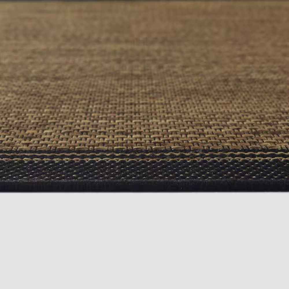 Terrace Black 8 Ft. X 10 Ft. Border Indoor/Outdoor Area Rug