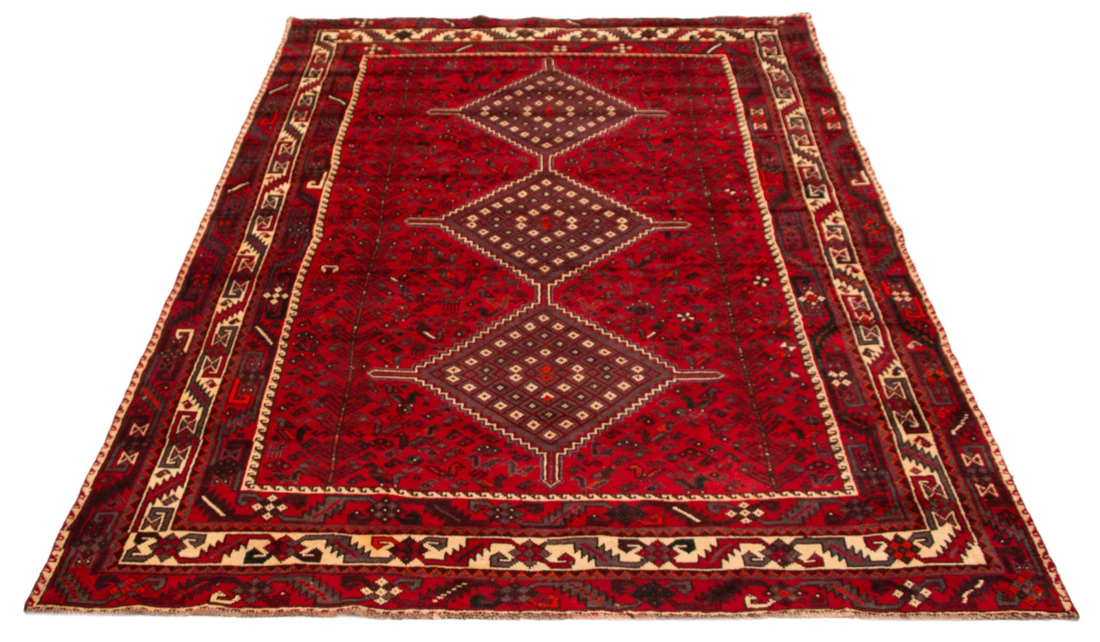 Vintage Hand-Knotted Area Rug 7’0″ x 10’2″ Traditional Oriental Wool Carpet