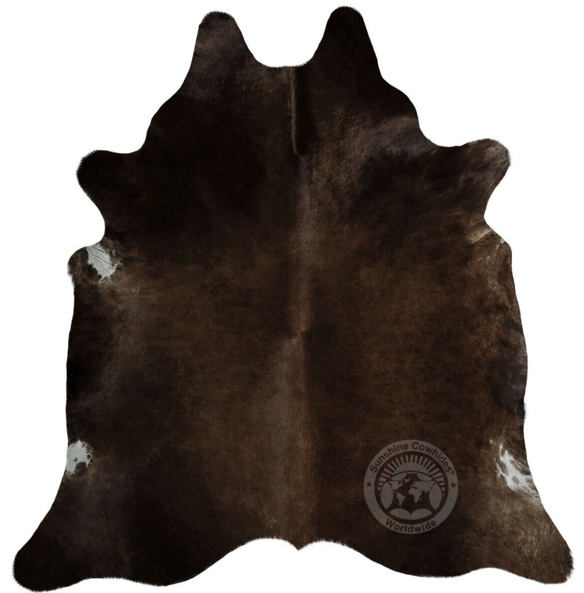 Real Cowhide Rug Chocolate – Size 6 x 7-8′