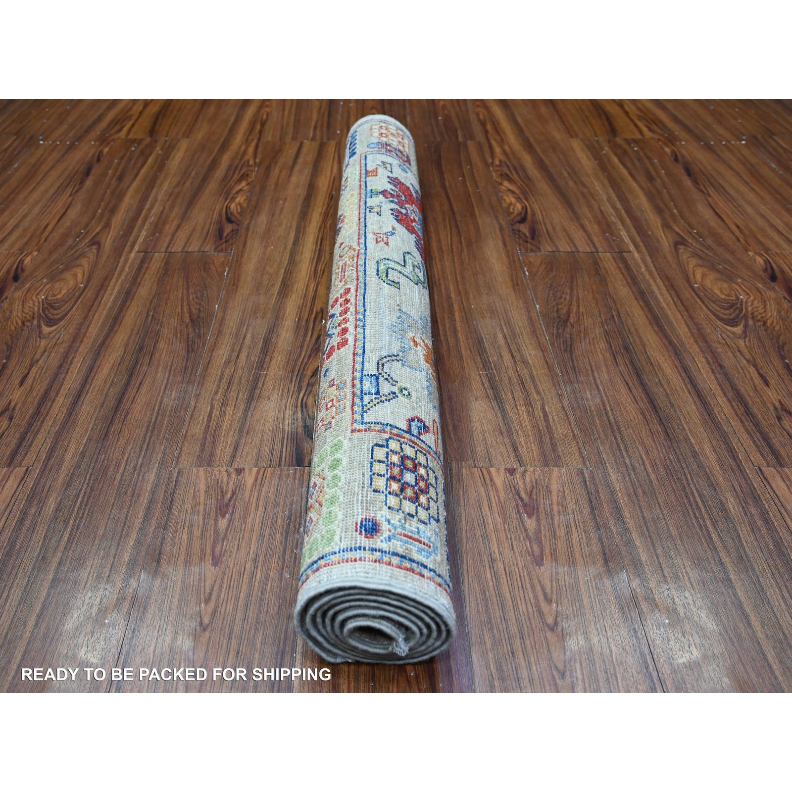 3’1″x5′ Gray Aryana Mahal Design Vegetable Dyes Oriental Rug R88341