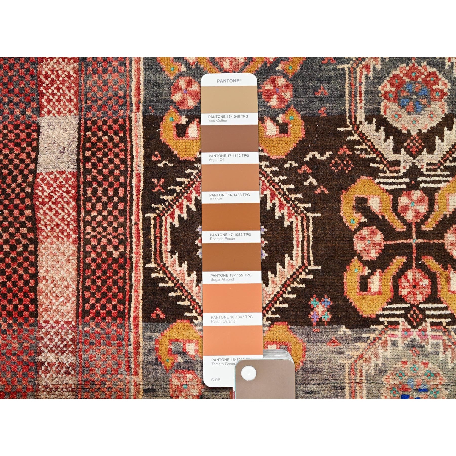 3’3″x6’6″ Brown Old Zoroastrian Balooch Clean Pure Wool Hand Knotted Rug Sh86071